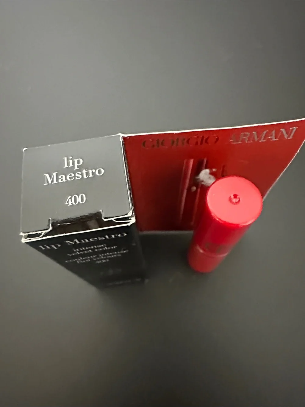 NWT Giorgio Armani Mini Lip Maestro in Intense Velvet Red - Lip Maestro 400